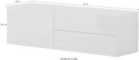 Mobile Porta TV Metis 110 – 1 anta + 2 cassetti – Bianco Lucido