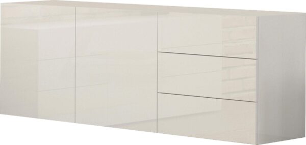 Credenza Metis 170 – 2 anta + 3 cassetti – Bianco Lucido
