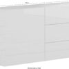 Credenza Metis 110 – 1 anta + 3 cassetti – Bianco Lucido