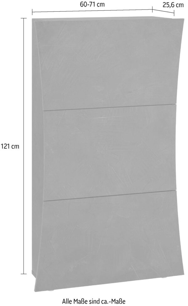 Scarpiera Arco – 3 ante – 71x121x26 – Bianco Lucido