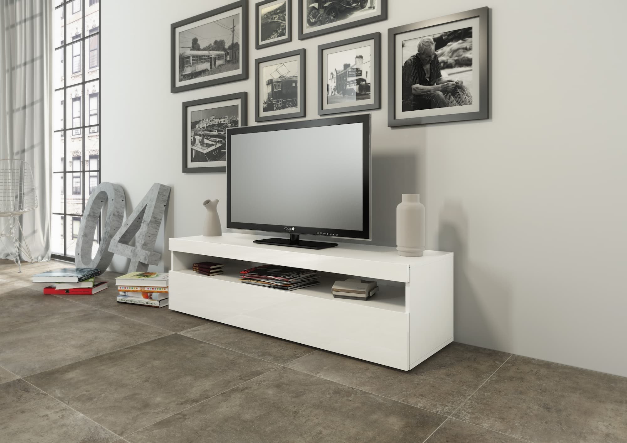 Mobile Porta TV Burrata 130 – Bianco