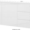Credenza Metis 170 – 2 anta + 3 cassetti – Bianco Lucido