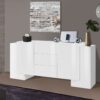 Credenza Pillon 210 –2+2 ante + 3 cassetti – Bianco Lucido
