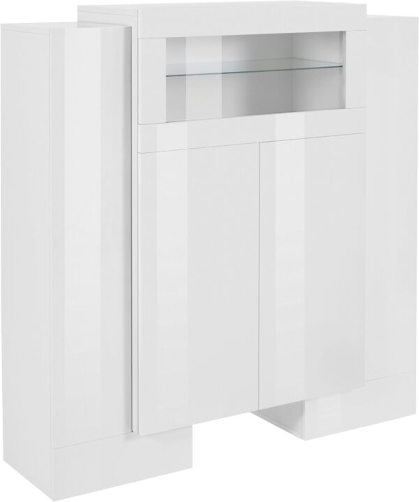 Vetrina Pillon – 130x135x45 – Bianco Lucido