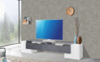 Porta TV Pillon 210 – 2+1 ante – Bianco Lucido/Report