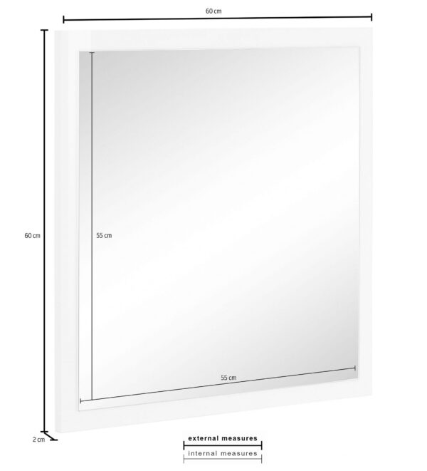 Specchiera Magic 60x60 – Antracite Laccato