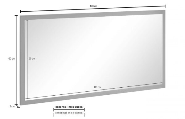 Specchiera Magic 120x60 – Antracite Laccato