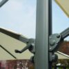 Ombrellone doppio MOIA da 3x3 mt con fusto antracite contract