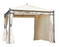 Set tende laterali di ricambio MOIA per gazebo in ferro quadrato da 3x3 m
