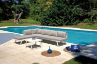 Set angolare Tunisi MOIA con divani/lettino bianco