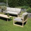 Salotto MOIA Dresda in acacia con divano a 3 posti