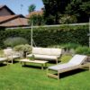 Lettino Dresda MOIA in acacia con finitura teak