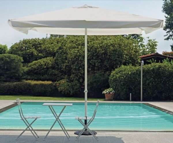 Ombrellone MOIA Nevada 3 x 3 m, fusto bianco
