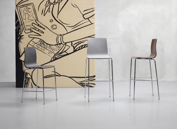 SET DUE SGABELLI ALICE HT 80CM TECNOPOLIMERO SCAB DESIGN