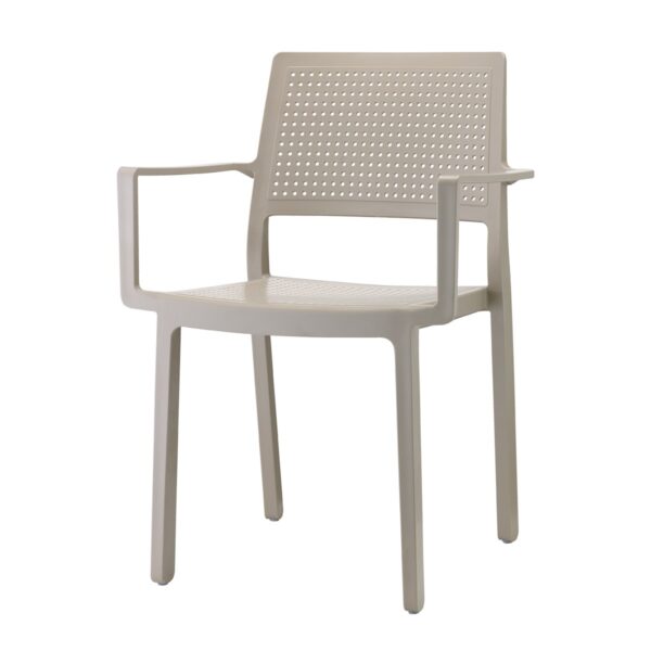 SET 4 PEZZI SEDIA EMI CON BRACCIOLI TECNOPOLIMERO MADE IN ITALY SCAB DESIGN