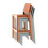 SET 4 SGABELLI EMI TECNOPOLIMERO HT 75CM SCAB DESIGN