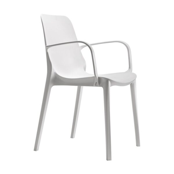 SET 4 SEDIE GINEVRA TECNOPOLIMERO CON BRACCIOLI SCAB DESIGN