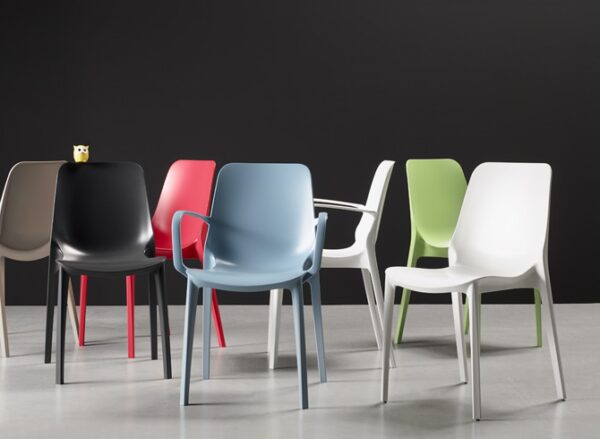SET 4 SEDIE GINEVRA TECNOPOLIMERO CON BRACCIOLI SCAB DESIGN