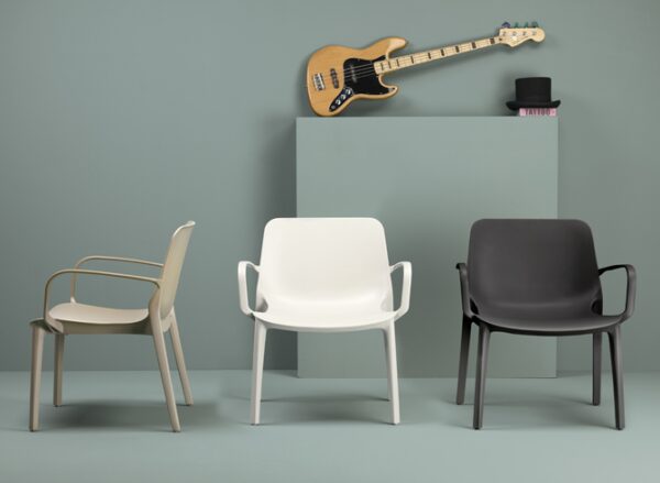 SET 2 SEDIE GINEVRA LOUNGE TECNOPOLIMERO MADE IN ITALY SCAB DESIGN