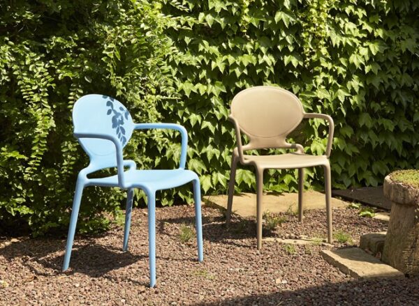 SET 4 SEDIE GIO TECNOPOLIMERO CON BRACCIOLI SCAB DESIGN