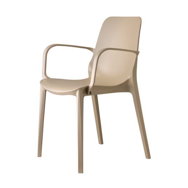 SET 4 SEDIE GINEVRA GO GREEN CON BRACCIOLI TECNOPOLIMERO RICICLATO SCAB DESIGN