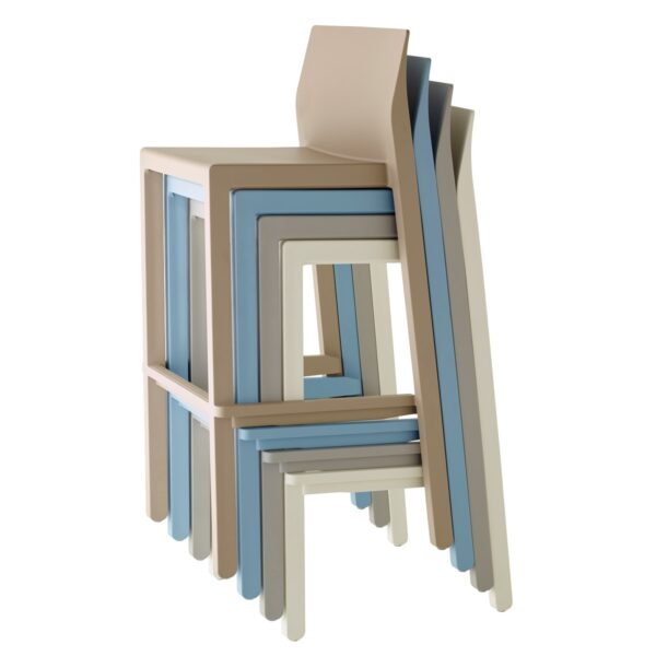 SET 4 SGABELLI KATE TECNOPOLIMERO HT 75CM MADE IN ITALY SCAB DESIGN