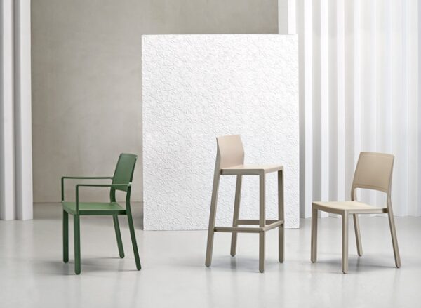 SET 4 SGABELLI KATE TECNOPOLIMERO HT 75CM MADE IN ITALY SCAB DESIGN
