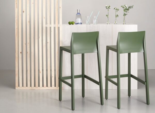 SET 4 SGABELLI KATE TECNOPOLIMERO HT 75CM MADE IN ITALY SCAB DESIGN