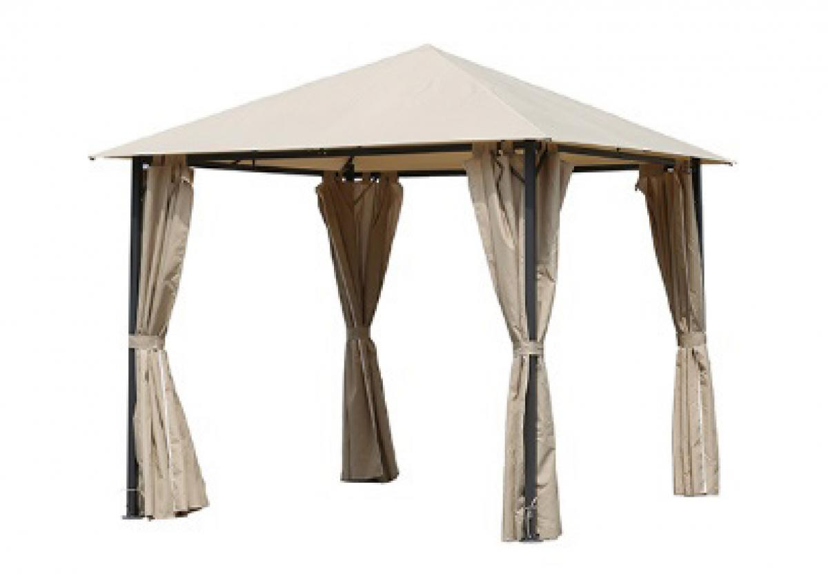 GAZEBO CON TENDE LATERALI ATENE 3X3 BEIGE CASA COLLECTION