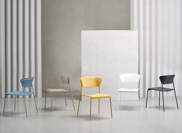 SET DA 4 SEDIA LISA TECNOPOLIMERO MADE IN ITALY SCAB DESIGN