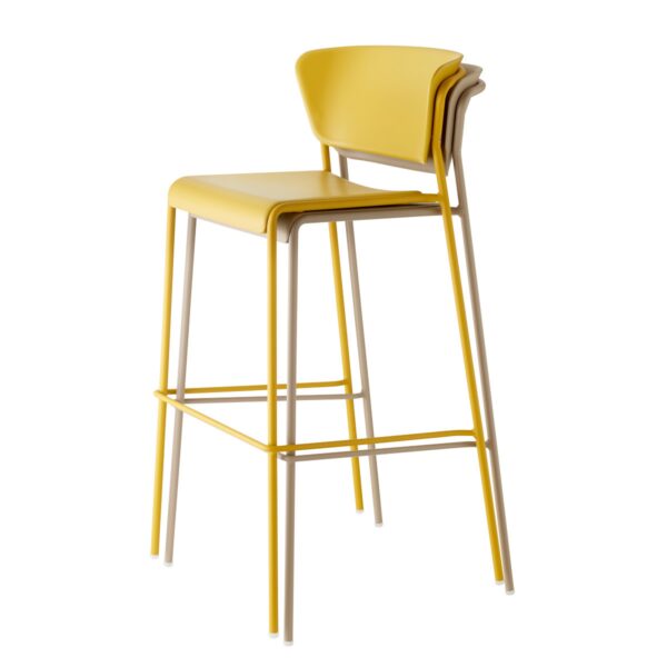 SET DUE SGABELLO LISA TECNOPOLIMERO HT 75CM SCAB DESIGN MADE IN ITALY