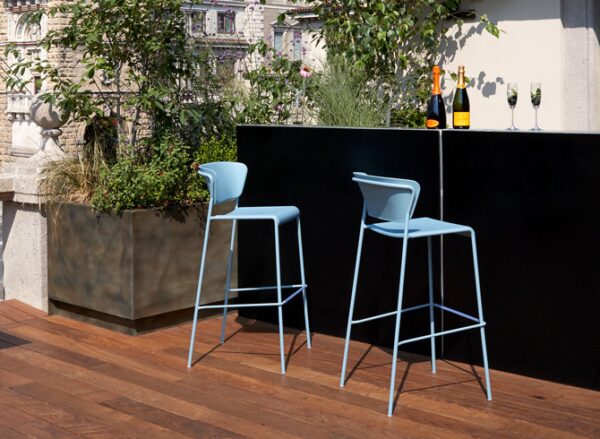 SET DUE SGABELLO LISA TECNOPOLIMERO HT 75CM SCAB DESIGN MADE IN ITALY