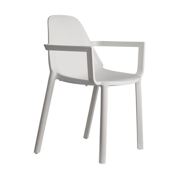 SET 4 POLTRONA PIU' CON BRACCIOLI TECNOPOLIMERO SCAB DESIGN MADE IN ITALY