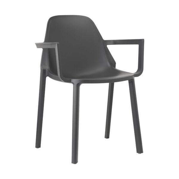 SET 4 POLTRONA PIU' CON BRACCIOLI TECNOPOLIMERO SCAB DESIGN MADE IN ITALY
