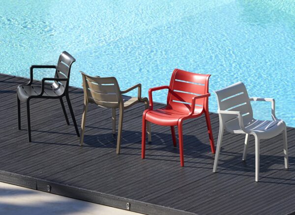 SET DA 4 SEDIA SUNSET TECNOPOLIMERO SCAB DESIGN MADE IN ITALY