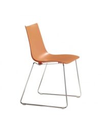 SET 2 SEDIE ZEBRA A SLITTA TECNOPOLIMERO SCABDESIGN MADE IN ITALY