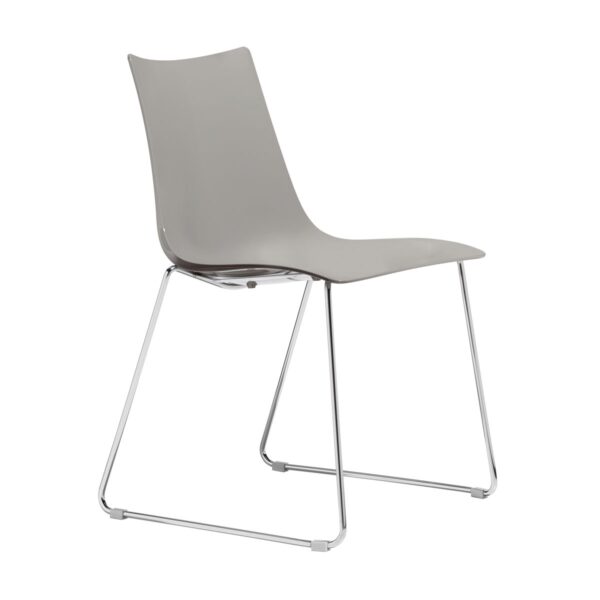 SET 2 SEDIE ZEBRA A SLITTA TECNOPOLIMERO SCABDESIGN MADE IN ITALY