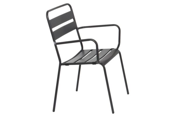 SEDIA CON BRACCIOLI GRIGIO SCURO CASACOLLECTION
