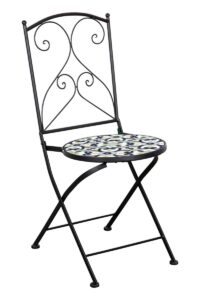 SET DUE SEDIE MODICA BLU TOP IN GRES PORCELLANATO, CASACOLLECTION