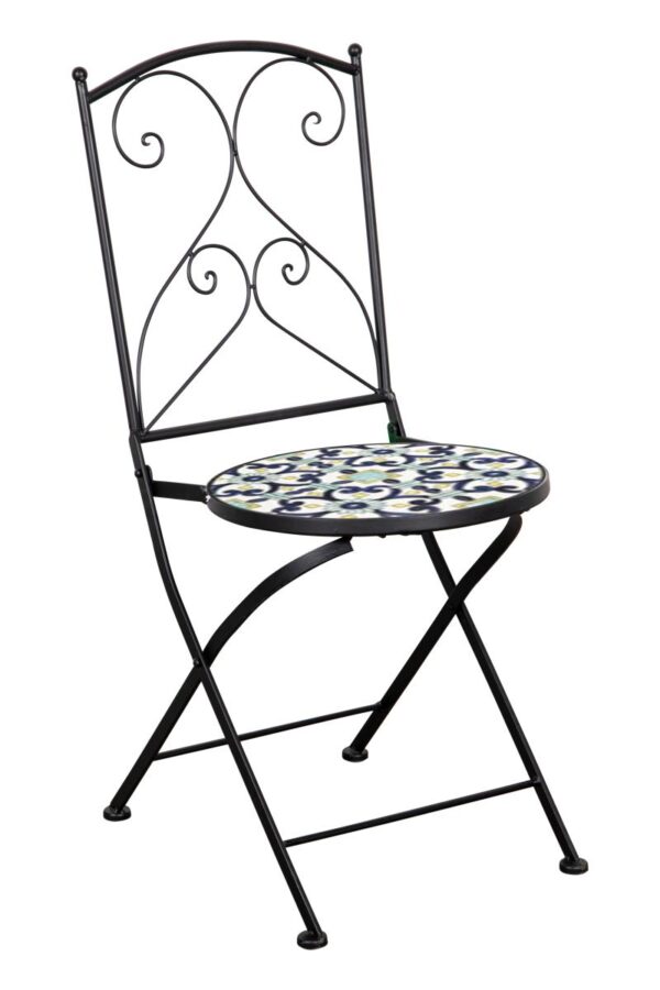 SET DUE SEDIE MODICA BLU TOP IN GRES PORCELLANATO, CASACOLLECTION