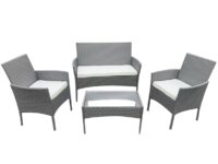 SALOTTO ANNIE GRIGIO, SET DA 4 PEZZI, CASA COLLECTION