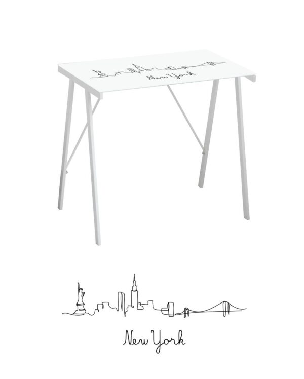TAVOLO PORTA PC SKYLINE BIANCO 80X50X74CM CASACOLLECTION