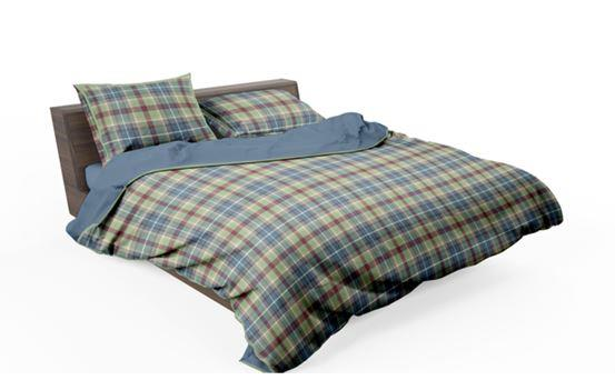 COMPLETO 1 PIAZZA EMEZZA TARTAN PETROLIO VACCHETTI