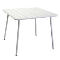 Tavolo metallo Rovigo bianco quadro cm80x80h72