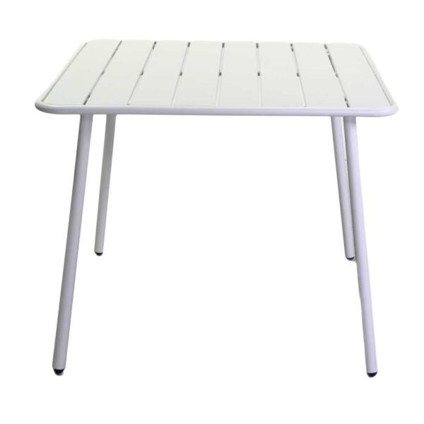 Tavolo metallo Rovigo bianco quadro cm80x80h72
