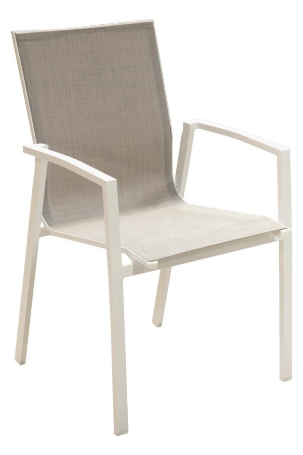 SEDIA CLUB GRIGIO CHIARO CON STRUTTURA IN ALLUMINIO