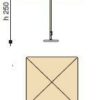 Ombrellone Kronos palo centrale 200x200cm Diff.