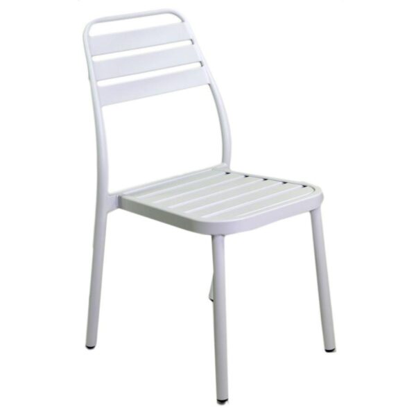 Set da 4 Sedia alluminio las vegas bianca cm49x58h45/88