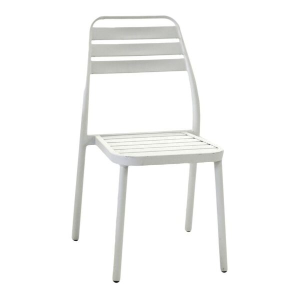 Set da 4 Sedia alluminio las vegas bianca cm49x58h45/88