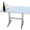 Tavolo Contract MOIA in alluminio e acciaio 70x110cm
